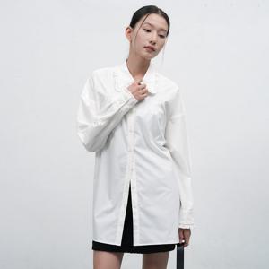 WOMAN 프릴 카라 루즈핏 셔츠 [WHITE] / WBE3L03514