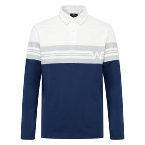 [와이드앵글]남성 CO 어깨 배색 보더 폴로 티셔츠 T.BLUE(WMU25271TB)