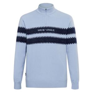 [와이드앵글]남성 CO 보더라인 쿼터집업 방풍 스웨터 ICE BLUE(WMW25K72IC)