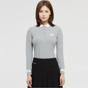 [와이드앵글]여성 CO 골조직 폴로 티셔츠 Dark Grey(WWW25251C6)