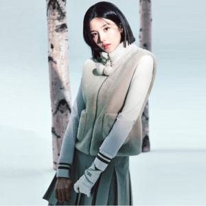 [와이드앵글]여성 CO 페이크 퍼 베스트 Silver GREY(WWW25671SH)