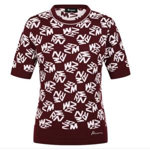 [레노마골프]25FW 여성 자카드라운드 반팔 니트 RWSRO7202-420