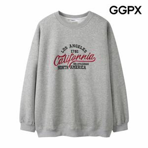 [GGPX] 레터링 자수 루즈핏 맨투맨 티셔츠 (GPATS010F)