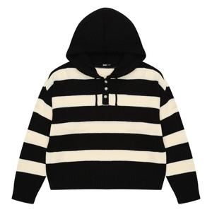 [소이][더센트럴 소이주니어] 스트라이프 후드 니트티 25W5081