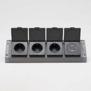 BIS 빌트인 가구 코너 콘센트 블랙커버 BIB-203 다크그레이 부품 소모품 자재 파츠