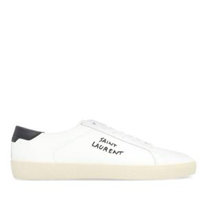 생로랑 로고 자수 레이스업 로우탑 스니커즈 610685AABEE 9061