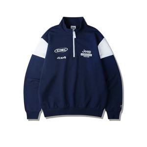[지프]남여공용 체로키 레이싱 배색 반넥 맨투맨 (JP5TSU837)