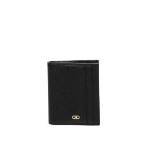 25FW 살바토레 페라가모 Portacarte di credito Gancini Ferragamo in pelle a grana 661687784786001