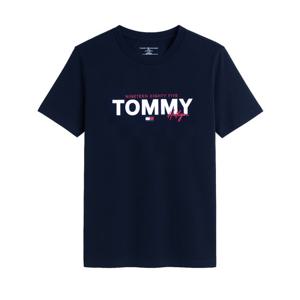 타미힐피거 로고 남자 반팔티 네이비 09T4509-411