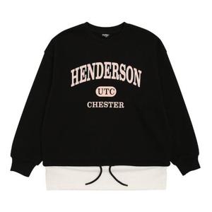 에꼴리에 세이브존03 겨울 레터링 레이어드 라운드티 22D0452-BK