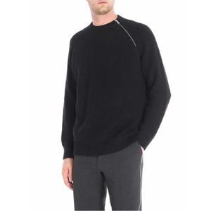 18FW KENZO Ribbed 블랙 pullover with 집 on the necklin 5PU2043BA99AW18