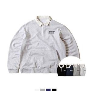 카라 럭비 자수맨투맨 남녀공용 4COLOR