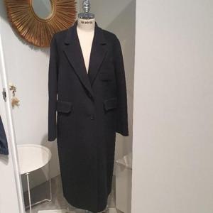 르피타 HC06 보이핏 클래식 싱글롱 헤링본 코트(블랙) L254BCOB54