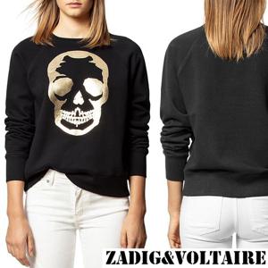 쟈딕앤볼테르 어퍼 스컬 골드 맨투맨 WHTS7120F BLACK