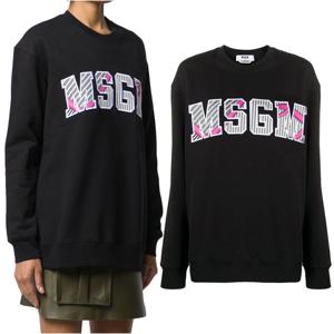 MSGM 로고 맨투맨 블랙 2841mdm97 207299