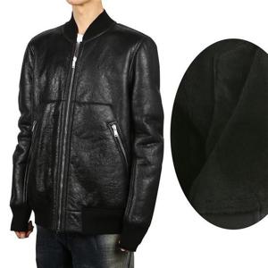 릭오웬스 RU02C7789 LSHB 09 시어링 레더 봄버 자켓