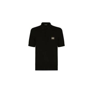 돌체앤가바나 로고 태그 버진 울 폴로 셔츠 GXO38TJCVC7