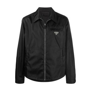 25FW 프라다 리나일론 집업 개버딘 블루종 자켓 블랙 SGB684 1WQ8 F0002