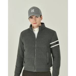 헤지스 골프 25FW 차콜그레이 남성 구스다운 니트 점퍼 HUSW5D751CG