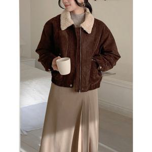 [헤레이스](누빔안감)스웨이드 점퍼_YMSH25FW295