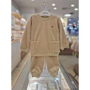 아가방 세이브존03 아가방 베이지 제프 벨로아 상하세트 A01R753004GA