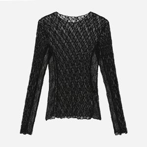 [써스데이아일랜드][여성]레이스 믹스 레이어드 티셔츠(T256MTS906W)