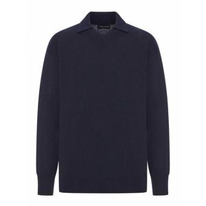 [ROBERTO COLLINA] 라프리마 남성 폴로 브이넥 울 셔츠 253M37104M3710 Blue /8