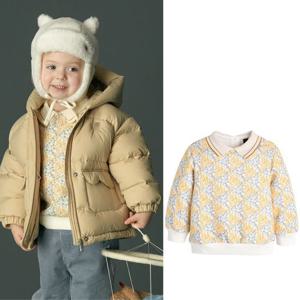 [모이몰른]유아 플린 카라 맨투맨 M244TSG38P