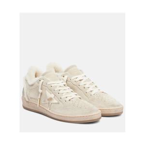 Golden Goose Ball Star 시어링 트리밍 스웨이드 스니커즈 P01114130