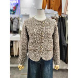 밸리걸 세이브존01 마블링 사선 골드 버튼 자켓형 니트 가디건 613320