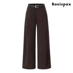 [보니스팍스(여성의류)]벨티드 스트레이트 데일리 롱 팬츠 (XP3TA023L0)