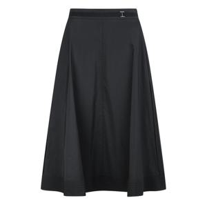 질스튜어트 뉴욕 여성 25SS 블랙 단색 면혼방 플레어스커트 WJSK5B220BK