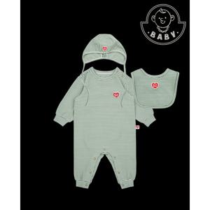 벨리타앤보이즈 베이비스트라이프 기모긴팔점프수트빕보넷세트 BB5WBS21GN