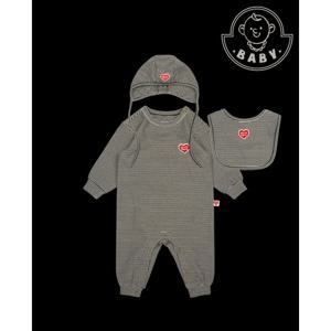 벨리타앤보이즈 베이비스트라이프 기모긴팔점프수트빕보넷세트 BB5WBS21BK