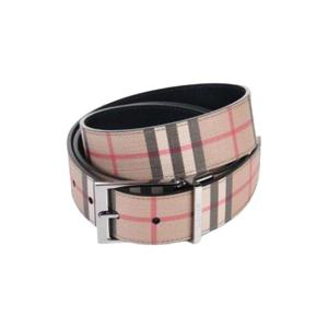 버버리 빈티지 체크 리버시블 레더 벨트 베이지 8025138