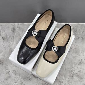 [탠디]여성 리본 장식 스퀘어토 플랫 X2HS50DZ09 G-BLACK G-IVOR