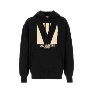 VALENTINO GARAVANI 블랙 코튼 스웨트셔츠 6V3MF28NAQA 0NO