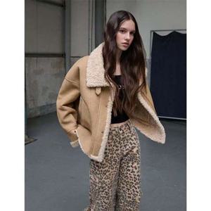 [에고이스트] (ER4TM001) 스웨이드 텍스쳐 인조 무스탕자켓