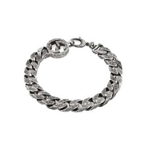 구찌 YBA454285001 (454285 J8400 0811) 인터로킹G 실버 체인 팔찌