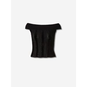 발망 민소매 티셔츠 GF1AJ080KJ37 EACEAC NOIR ARGENT Black