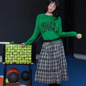 [LAP] 체크 캉캉 롱 스커트 AR4WSA40