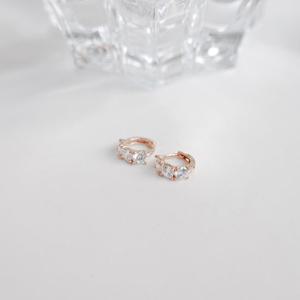 오팔하우스 14k 3mm 큐빅 원터치 귀걸이 OPDJE4502