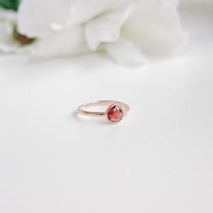 오팔하우스 925Silver 가넷 물방울 반지 OPNBR14204