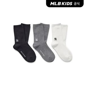 [MLB키즈 공식]26N 골지 일대일 양말 3번들 NY (Black)7ASOB136N-50BKS
