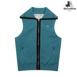 [블랙앤화이트] 여성 세일러카라 방풍안감 니트베스트 2013LXVC_BLUE GREEN
