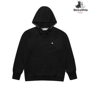 [블랙앤화이트] 여성 쿠션지 후드티셔츠 9413LXSP_BLACK