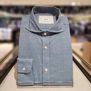 [레노마] 밴브루 약기모 미니체크 와이드카라 BMFNC1212NY