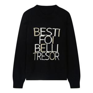 [베스띠벨리]글리터 레터링 라운드 풀오버 BJUCX7930 B