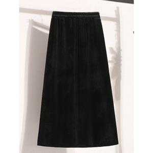 [예쎄][예쎄] 벨벳 플레어 밴딩 롱스커트  S4WSK404A