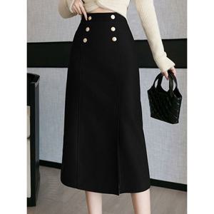[예쎄][예쎄] 소프트 모직 금장버튼 스커트  S4WSK003A